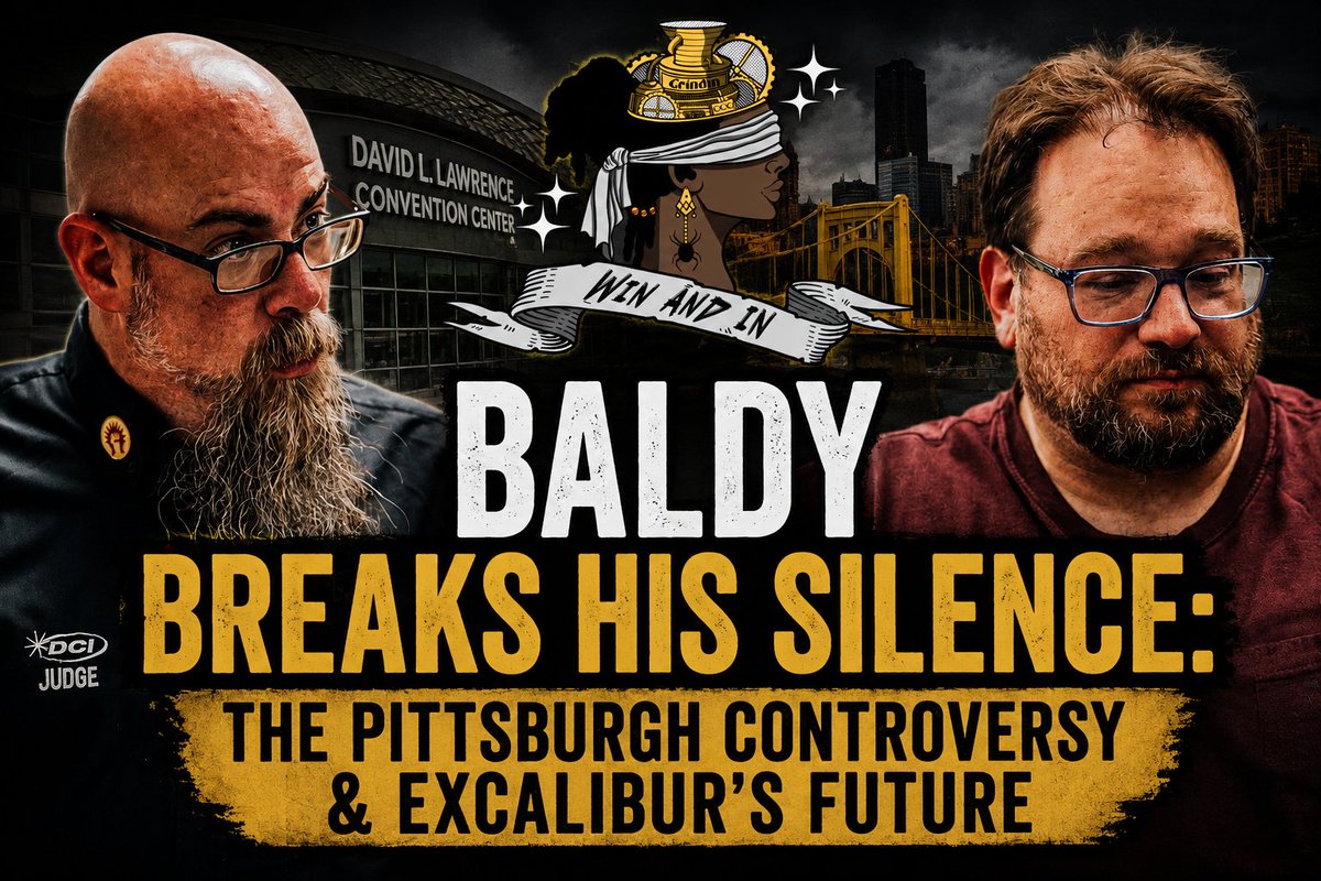 ThePfef's tweet photo. Really appreciate Baldy sitting down with me and having the hard discussions.  Is Excalibur forced to walk away from cEDH at this point? I really hope not, but money talks and bullshit walks.  Video link below. https://t.co/Qxf2dAfOT2
