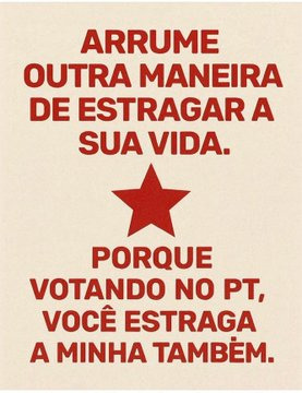 SolangeSVRG's tweet photo. @mfriasoficial ⚠️Recado para esquerdistas.👍 https://t.co/LpfddJdw5v