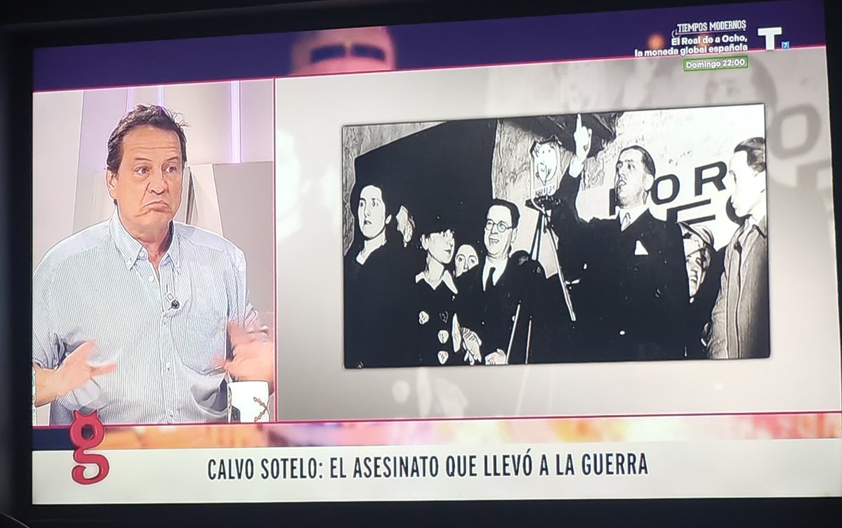 Javiergaciaisac's tweet photo. En el @eltorotv con @josejavierespa @FernandoPazDice @JGCdelCastillo y @joseafuster , hablando sobre el libro "José Calvo Sotelo, historia de un crimen de Estado" @Sekotia https://t.co/Y8Ofvw7yTB