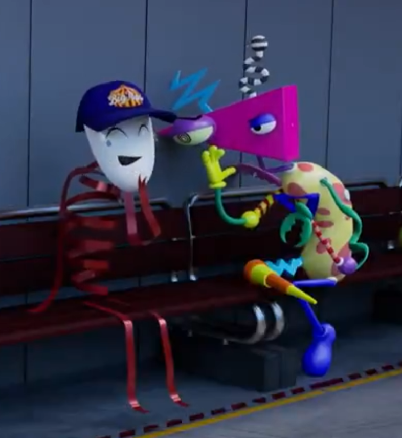CainesSuperstar's tweet photo. oh my god you can see zooble giving gangle the idea for maid jax i never noticed that before https://t.co/emW3mJHPeV