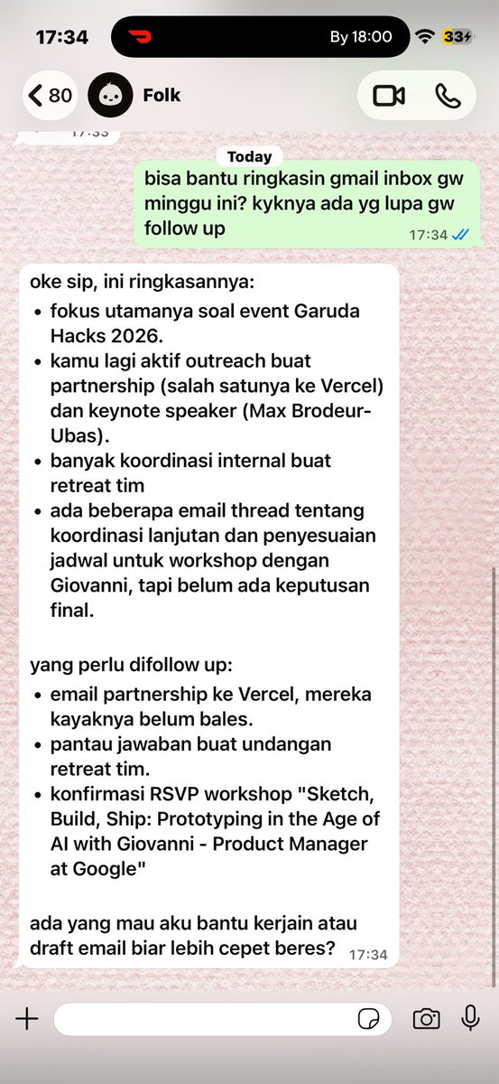 cherylaureliawu's tweet photo. baru aja nyobain https://t.co/mp0uodvYtt, jujur kaget sih bahasa indonya natural bgt berasa lagi chat sama temen, tinggal kasih konteks trs langsung dibantu. berhasil ngirit 2-3 jam tiap minggu, good job @nozomioai https://t.co/xpgvJZB6DH