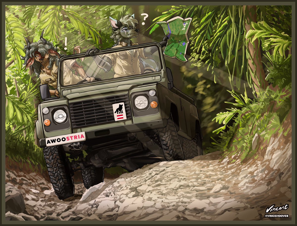 Yemsfox's tweet photo. Making our way to awoostria
Question is will the landy make it? https://t.co/n5Rf0CGA30