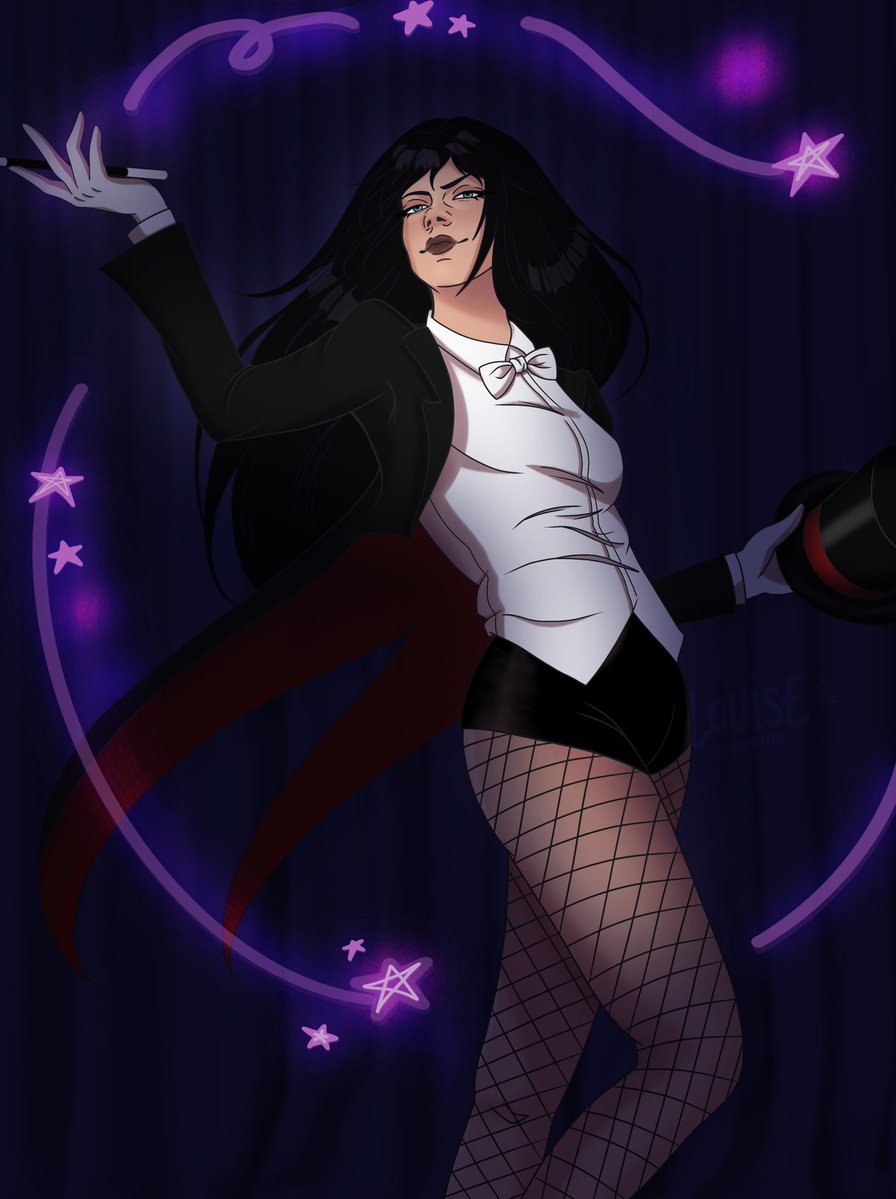 poindihxter's tweet photo. zatanna aka baby’s first try at bloom effect https://t.co/2dc0NlyO5j