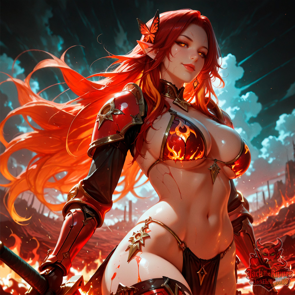 JackTheRip77160's tweet photo. "🤖 Now we're going to another region, with Mavuika's help."
It's really hot, I'd better wait here.
#BikiniarmorfridayAI by @Jennyyjennyy_05 & @theway2377 + #AIElvenFriday by @CaptainMegu
#AIart #StableDiffusion #DigitalArt #AIArtists #SFW https://t.co/B8tQypggR6