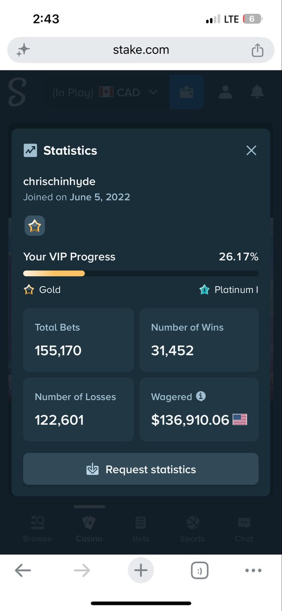 lilCfrumloblock's tweet photo. @Zaynnode I’m at 150 thousand bets with 126,000 wagered and only 31,000 wins maybe you could up my win column with a little love for a gambling addict 😂🤑 https://t.co/mHmSLpAxkB