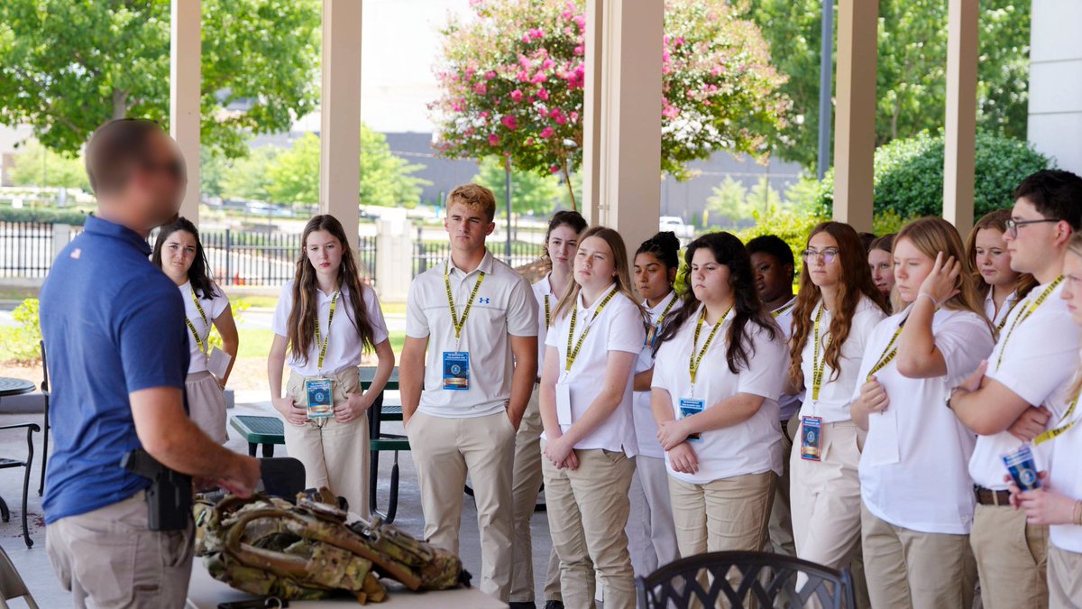 FBIBirmingham's tweet photo. Day 2 of #FBIBirmingham Teen Academy delivered hands‑on experiences in cyber awareness and digital forensics. Students learned how our teams work behind the scenes to protect communities in the digital space. They also met members of our specialty units — Evidence Response, Special Agent Bomb Technicians, and SWAT — gaining firsthand insight into their missions and tools. The day wrapped with a practical evidence‑collection activity that gave students a feel for real investigative work. #YourFBI
