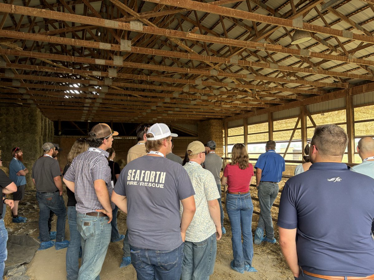 BeefFarmersON's tweet photo. We kicked off the OBYA tour today with a visit to J&amp;J Miller Farms. Josh and Jody are first generation farmers who shared their story and lessons they’ve learned in establishing their farm. https://t.co/LceYlcrTOR