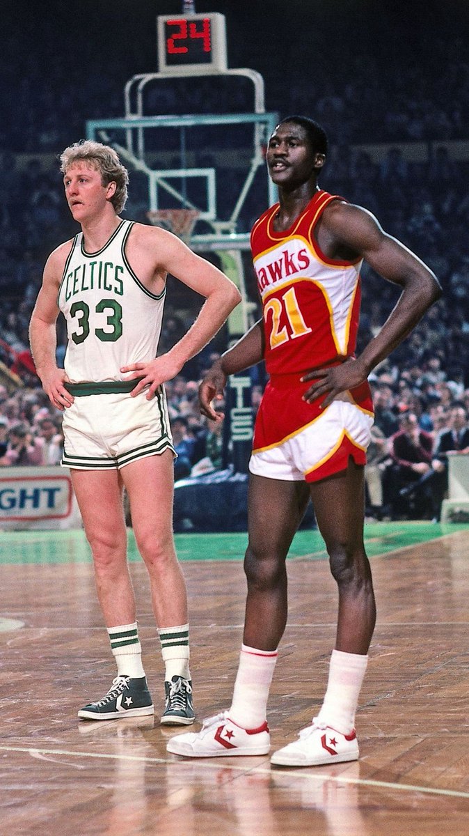 BBallNowandThen's tweet photo. Larry Bird and Dominique Wilkins - Larry Legend and the Human Highlight Film https://t.co/UyNcb8O04c