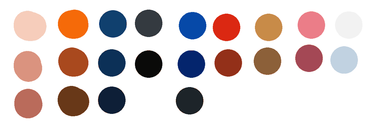 unscathedArt's tweet photo. for anyone who has ever wondered what colours i use for my dragon ball z drawings for Goku before i composite them, here are the palettes. they include base, ssj with no aura, then with, and then ssj3. Feel free to use them. https://t.co/ZAxXNI3ULX