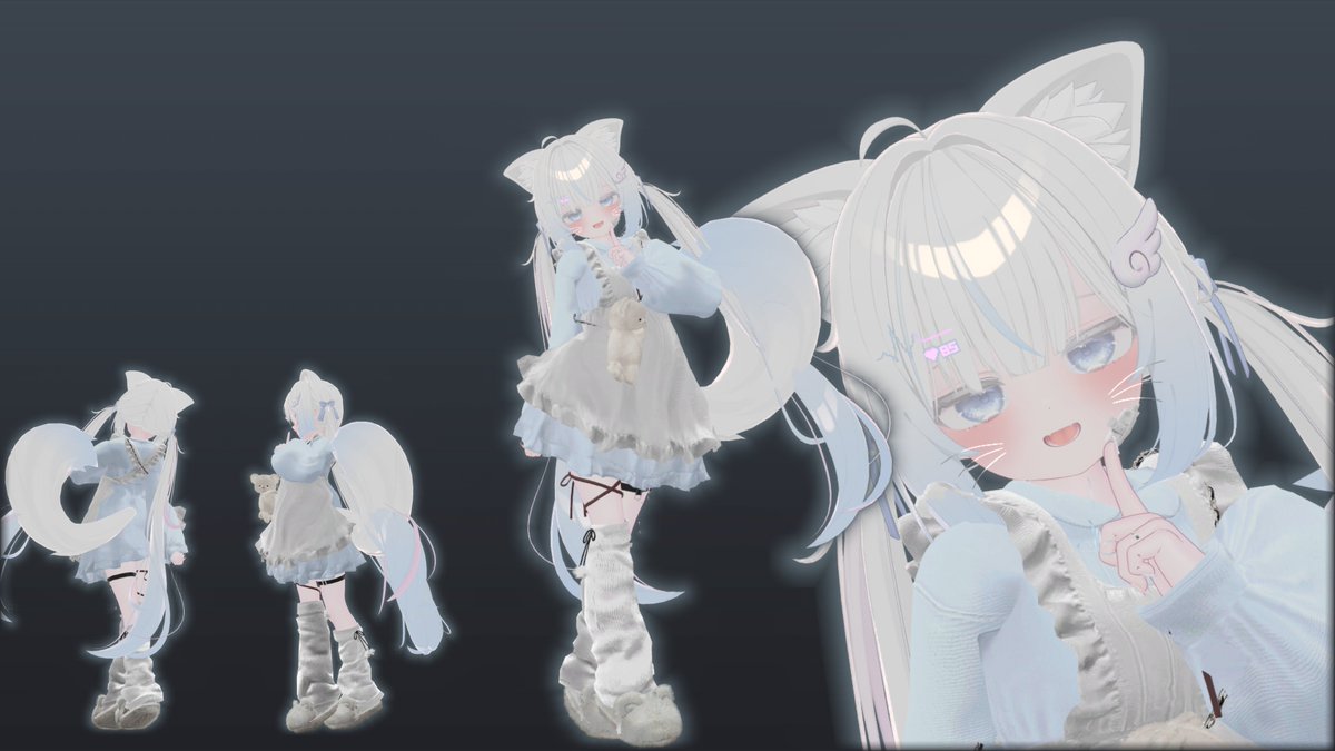 _haru_vrc's tweet photo. たぶん改変中の子たち
「水色シフォン」最初の改変のリメイクをしてるつもり
「桃色シフォン」水色より桃色の方がお気に入りだったり…？
「エク」絶賛迷走中。どうやって個性を入れればいいんだぁ～
「輝夜」この子デフォルトが可愛すぎて改変分かんない！ https://t.co/vxvHC4UHX4