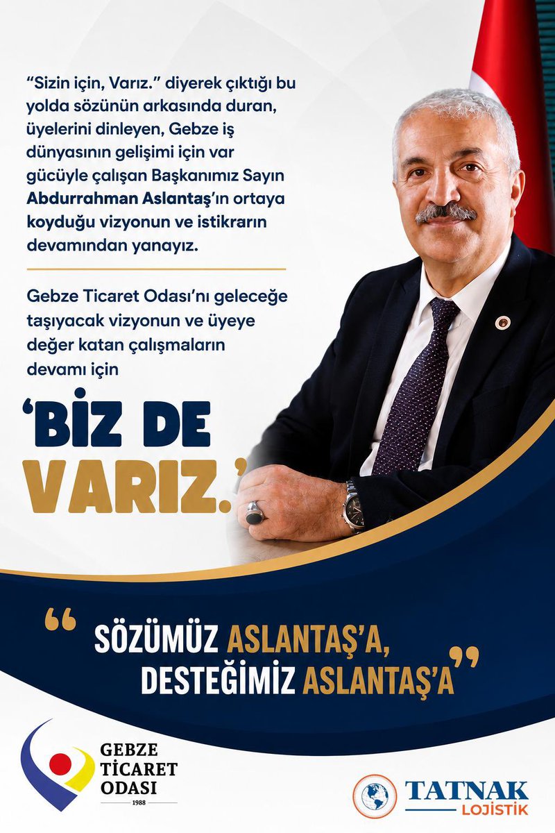 nihattatlii's tweet photo. Tatnak lojistik ve Bölge Tedarik olarak yanındayız başkanım. Yolun yolumuzdur. @aslantasabdr @GebzeTicOdasi @RHisarciklioglu @TOBBiletisim https://t.co/s9NYaQhrSO