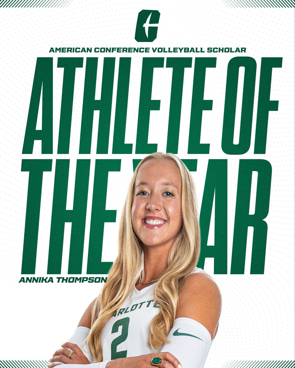 CharlotteWVB's tweet photo. 𝐋𝐞𝐚𝐝𝐞𝐫 𝐎𝐟𝐟 𝐓𝐡𝐞 𝐂𝐨𝐮𝐫𝐭 🔥

Annika Thompson was named the American’s Volleyball Scholar Athlete of the Year 👀

📰 » https://t.co/lWwTw9HCGB https://t.co/f7jqMac4my