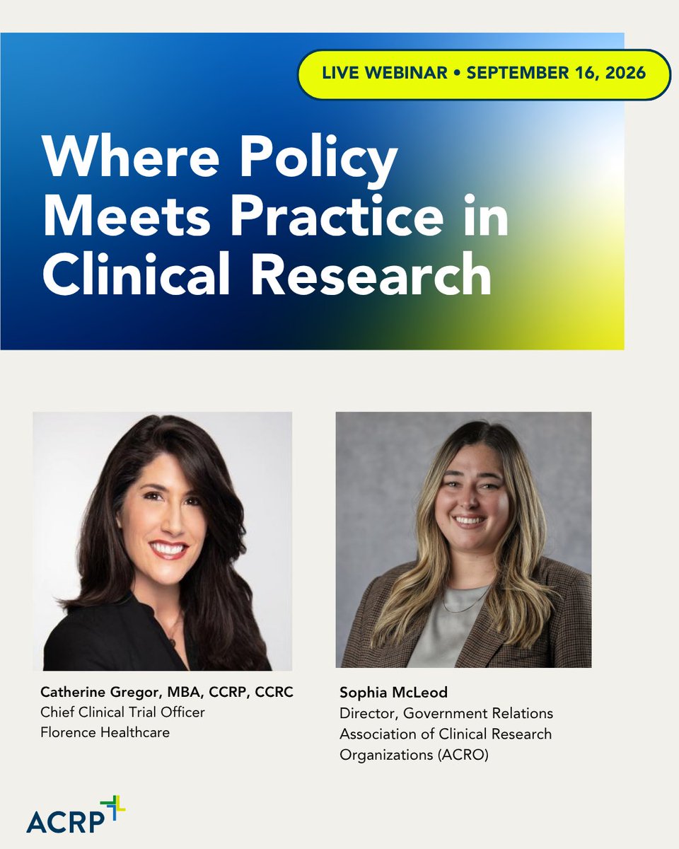 ACRP - Assoc. of Clinical Research Profession tweet media
