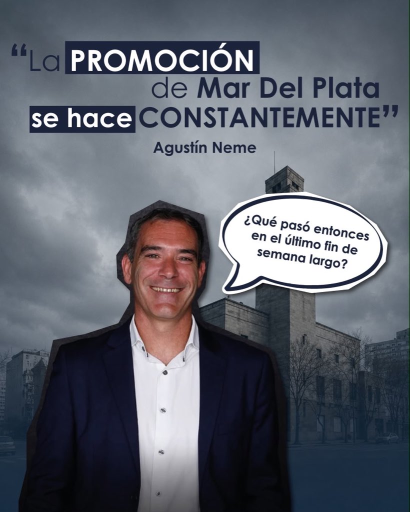 jmcheppi's tweet photo. LOS NÚMEROS NO MIENTEN

Menos del 30% de ocupación hotelera, caída del 5,7% en las ventas minoristas y el cierre de cerca de 40 hoteles y locales gastronómicos.

¿Para qué se está usando el Fondo de Promoción Turística? Te adelanto la respuesta: para promocionar Mar del Plata, no.