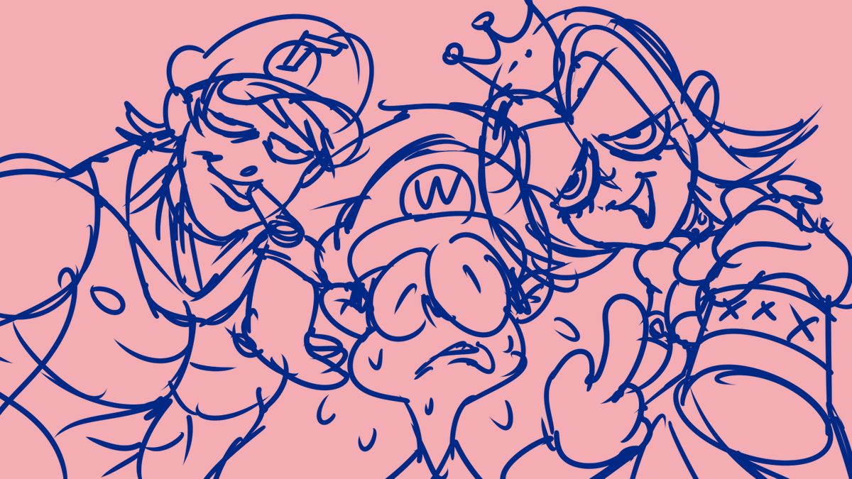 MangoOverdose's tweet photo. Thumbnail I did in 2025 for a playthrough of Mario 64 with my friends @d4nj1n &amp; Tempu! Link in bio if you're interested.

#mario #mario64 #mario64coop #cartoon #art #nintendo #nintendo64 #n64 #retro #gaming https://t.co/Jw1aaBCoME