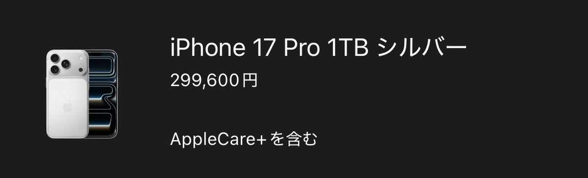 iPhone購入時のスペックで 約5万円値上げされてますね😨