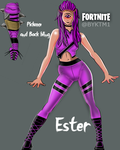 BYKTM1's tweet photo. My original concept as a skin Ester 
@Fortnite #Fortnite #FortniteConcept #FortniteSkin #SkinConcept #FortniteArt #FortniteCreative #FortniteDesign #FortniteIdeas #FortniteCommunity #FortniteFanArt #FortniteLeaks https://t.co/8wYjVbgdvo