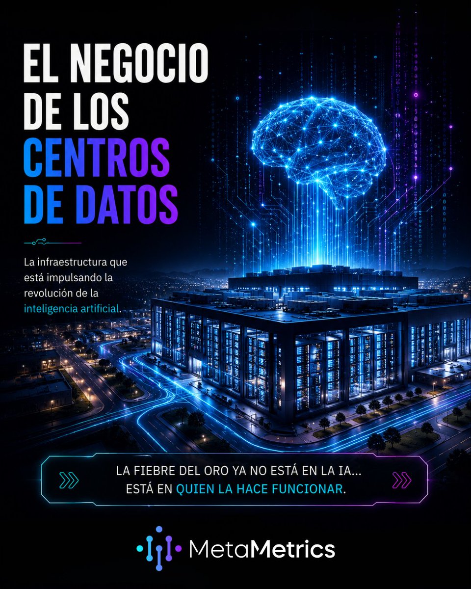 MetaMetricsMx's tweet photo. 📊 Spoiler: No está en el código, está en los Centros de Datos.
¿Crees que la soberanía tecnológica del futuro se medirá en metros cuadrados de centros de datos?
#AI #MetaMetrics #DataCenter #TechFinance https://t.co/1vxC7tQhws