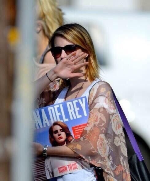 honeydupe's tweet photo. Emma Roberts with the Born To Die vinyl https://t.co/uNm4BeJOuH