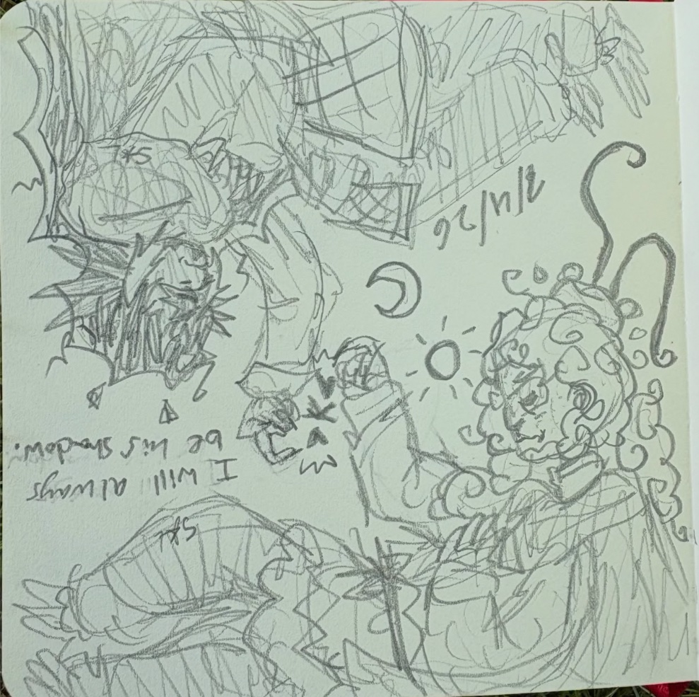 TubzGoesNuclear's tweet photo. Some art I was gonna post then forgor whoopsies 😛
#dsmp #legomonkiekid #beeduo #shadowpeach https://t.co/L3MoK6PzIE