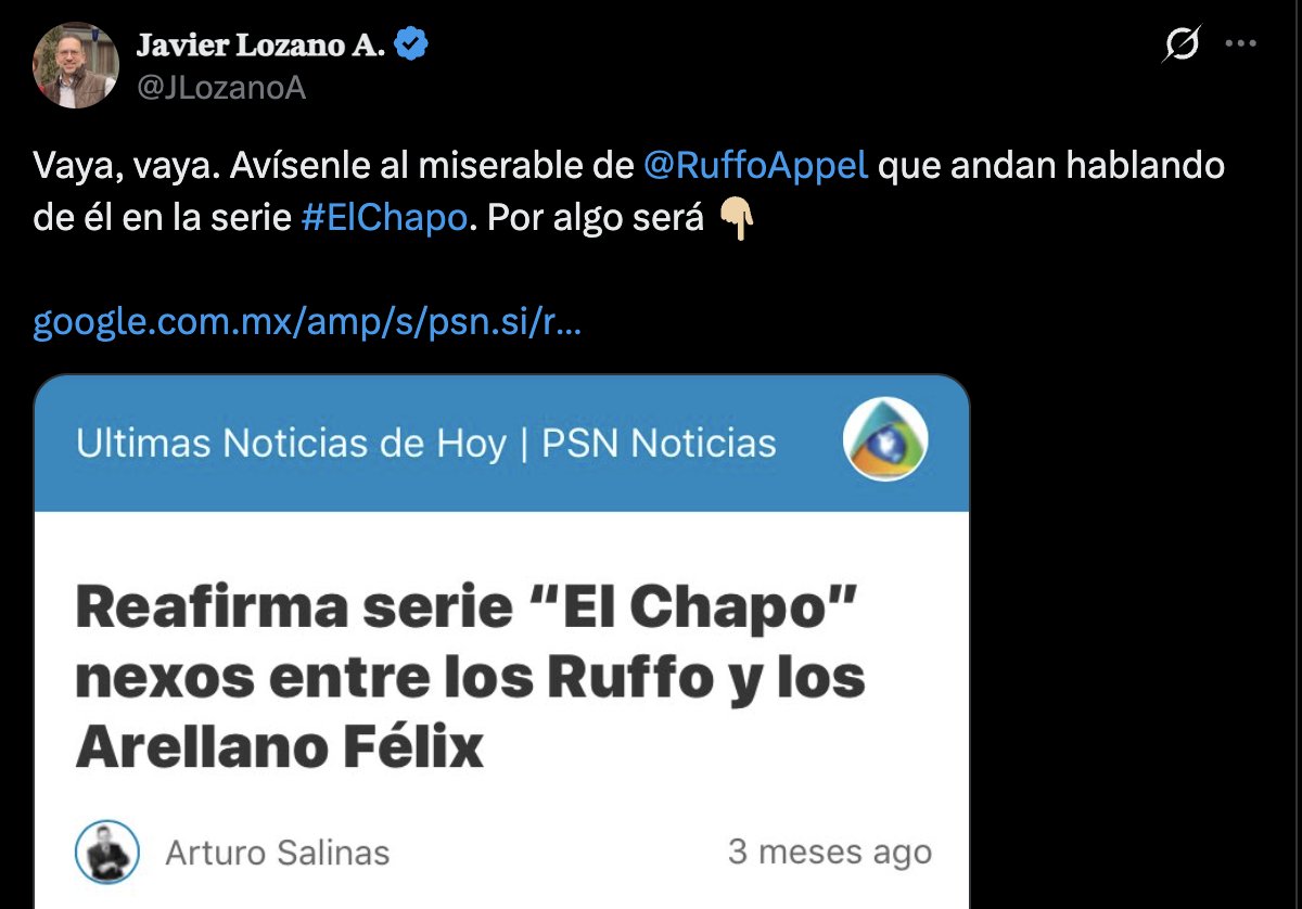PonchoGutz's tweet photo. Lozano: "Por algo acusarán a Ruffo"
Lozano: "Mi solidaridad con Ruffo"

El chiste es llevar la contraria. https://t.co/AHmILH2AoB