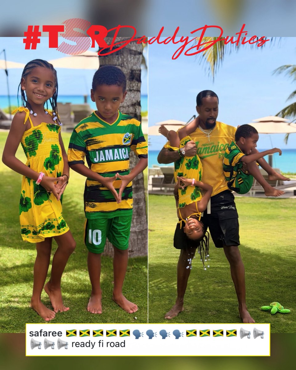 TheShadeRoom's tweet photo. It looks like Safaree’s little ones are getting well acquainted with their Jamaican roots. ❤️ ✍🏾: #TSRStaffJW https://t.co/NsCHIIk2rr