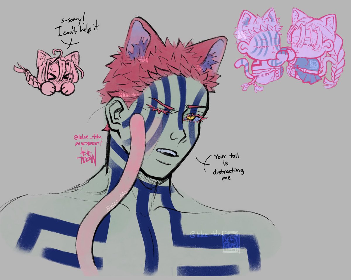 lele_tdn's tweet photo. Pink kittens 🐈‍⬛ 

#kny  #鬼滅の刃 https://t.co/Yw9Mt9Z3Np