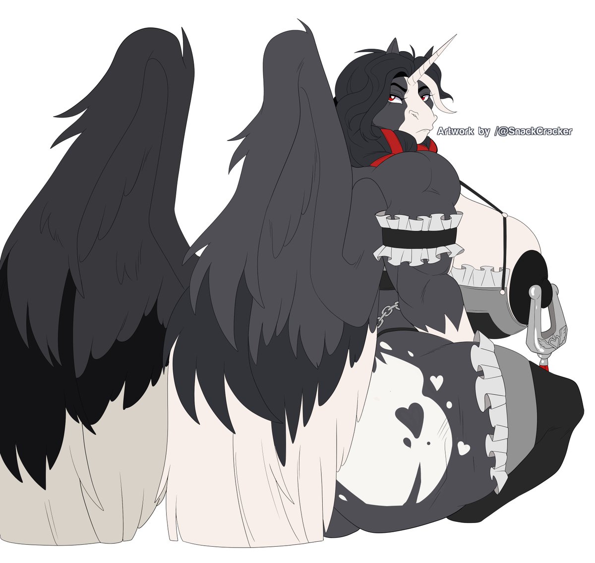 VyktoriatheGrey's tweet photo. It isn't often that my back side gets attention—I know it is not as glamorous as my front side, but I love my wings and my flank pattern~
Is it so wrong to take pride in the little things?
#marestud #beauty
🖼️: @SnackCraker https://t.co/lte2hu4nRQ
