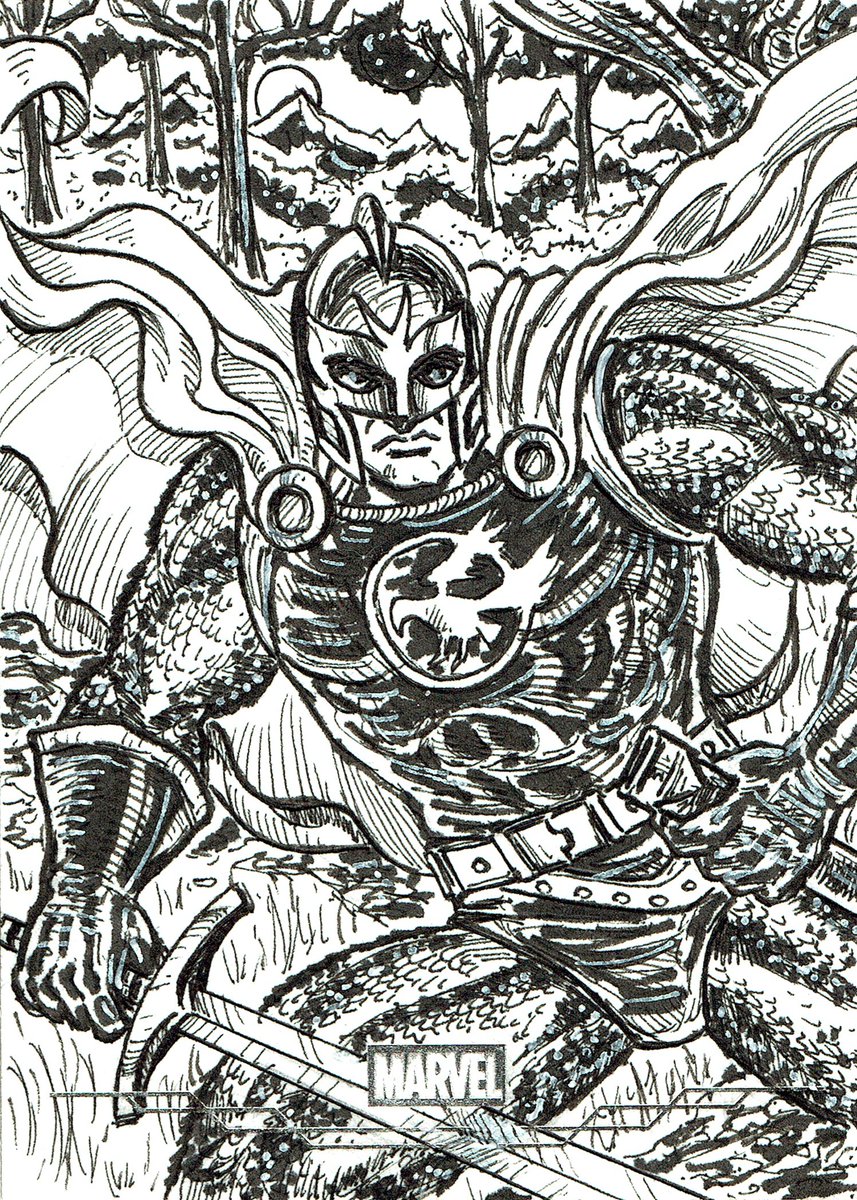 ariel_aguire's tweet photo. 💥 BLACK KNIGHT!!!💥
* 2026 Topps Chrome Marvel Comics *

#arielsartwork #blackknight #ebonyblade #theblackknight #avengers #sketchcard #topps #chrome #marvel #comics #toppschrome #marvelcomics #marvelcards #art #drawing #process #sketch #pencil #ink #pen #micron #marker #copic #posca #colorpencils #prismacolor #mixedmedia #traditional #illustration