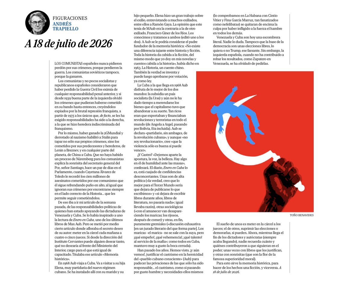 plinio54's tweet photo. Esto de Andrés Trapiello en “El Mundo” hoy 👇👇 https://t.co/H0teltdZCD