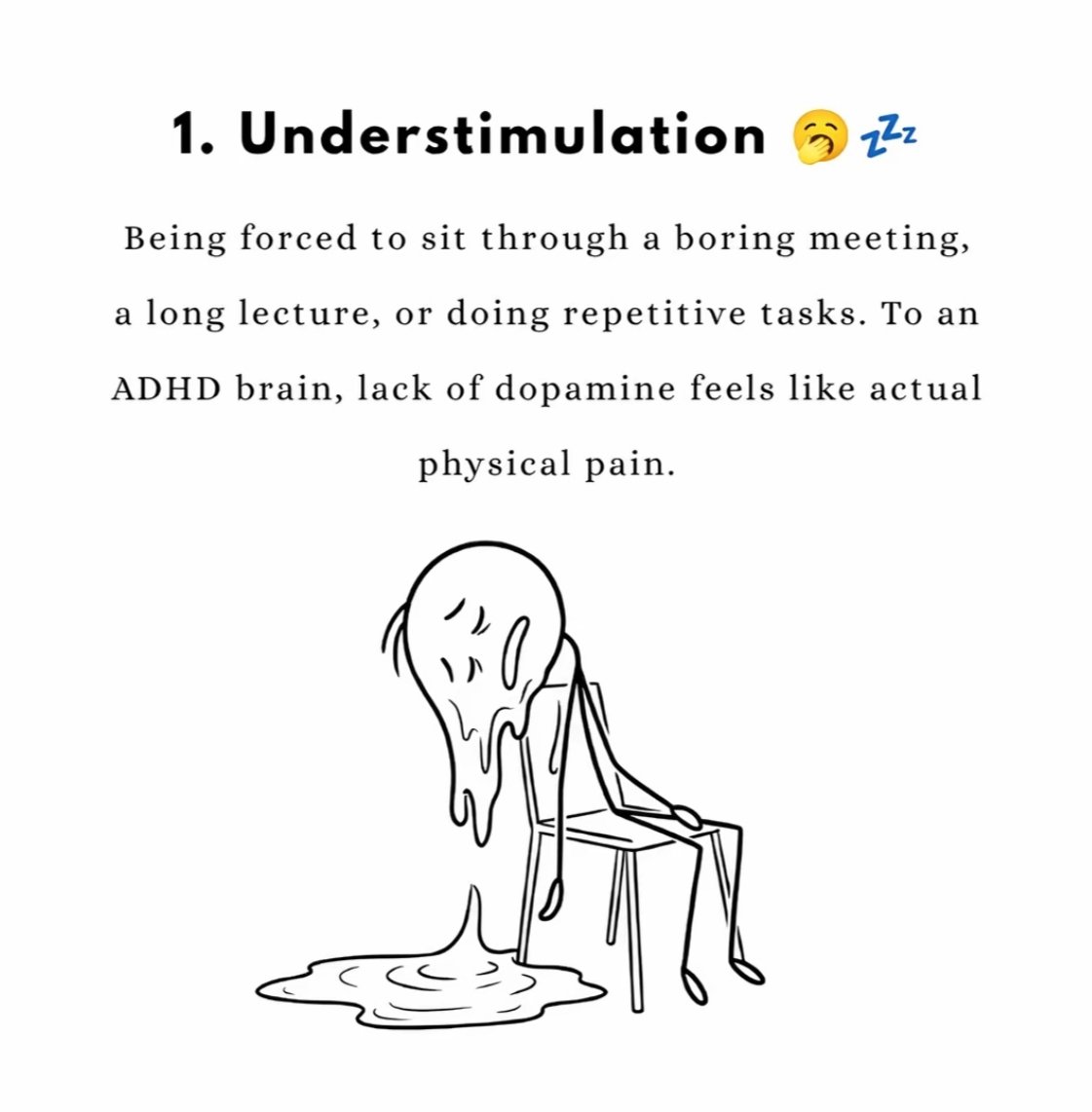 Neuro_Plex's tweet photo. 5 Things People With ADHD Absolutely Hate 🧠💛
It's not drama. It's not "being difficult." It's literal brain torture. 😔
From understimulation to sudden interruptions, vague instructions, waiting mode, and last-minute changes —#ADHD https://t.co/MfE3qSSGkn