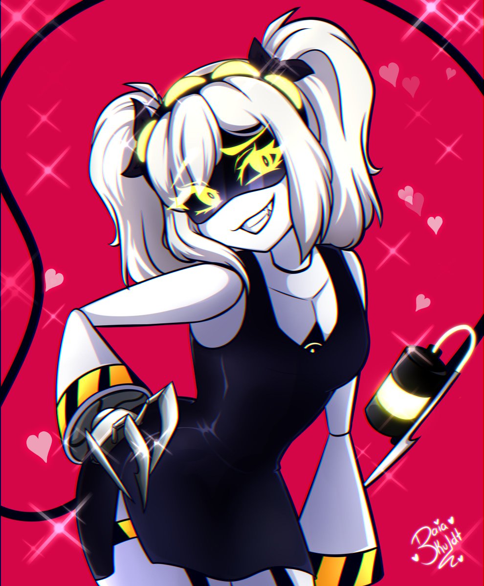 Daia_Skuldt666's tweet photo. SHE HAS ALMOST THE SAME OUTFIT AS WHEN THEY DREW J DRESSED UP FOR THE PROM!✨💛

Just with a ribbon around her waist! She looks really pretty.

I need to draw her like this again! This is an old drawing I made when people were drawing her like this! :3

#murderdrones https://t.co/0ht4Ru2mHT
