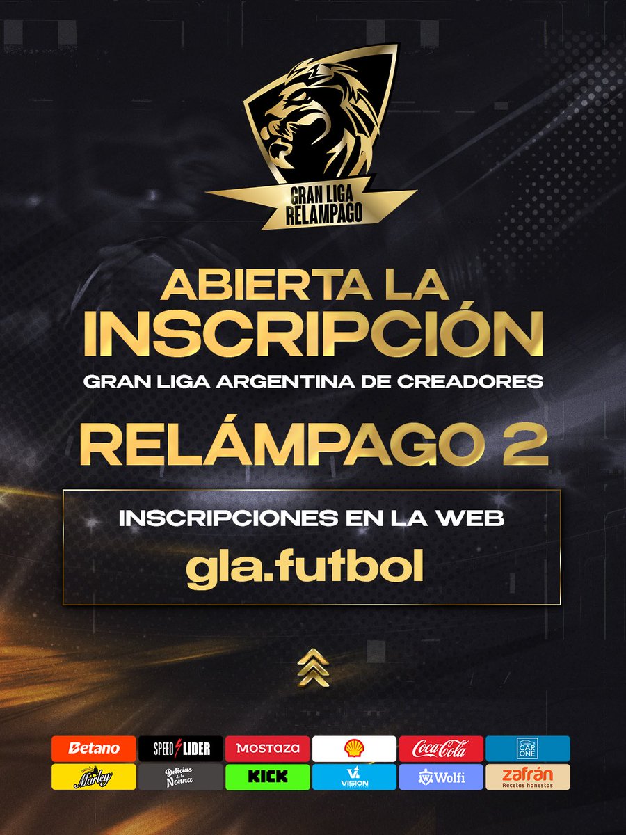 glafutbol's tweet photo. EL MOMENTO ES AHORA!
Se abren las puertas de la gloria en la GRAN LIGA ARGENTINA DE CREADORES. Vos podés ser parte de esta nueva historia en la RELÁMPAGO 2. 
¿CÓMO INSCRIBIRSE? ES MUY FÁCIL! 👇
¡Toda la info y el registro te esperan directamente en nuestra web y link de la bio! https://t.co/klxXbrG2cq