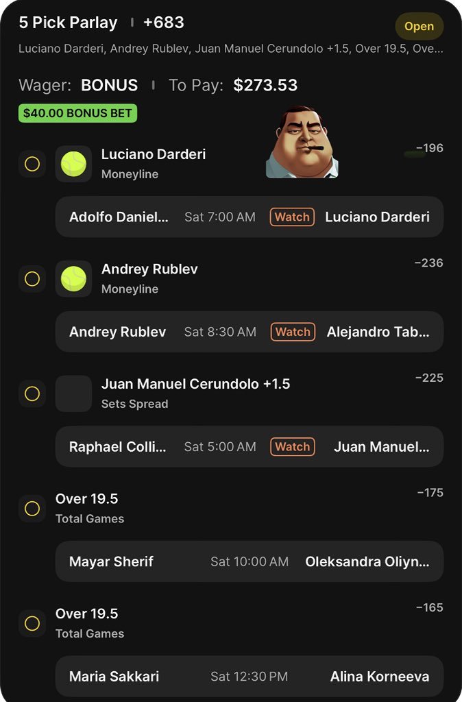 oliviaWillzhbd's tweet photo. 🎾 TENNIS PARLAY 🎾

Link in Comments 🔗. Builder @DubClub_win 

$40----->$273🤞🏻 https://t.co/ggykV1RqtP