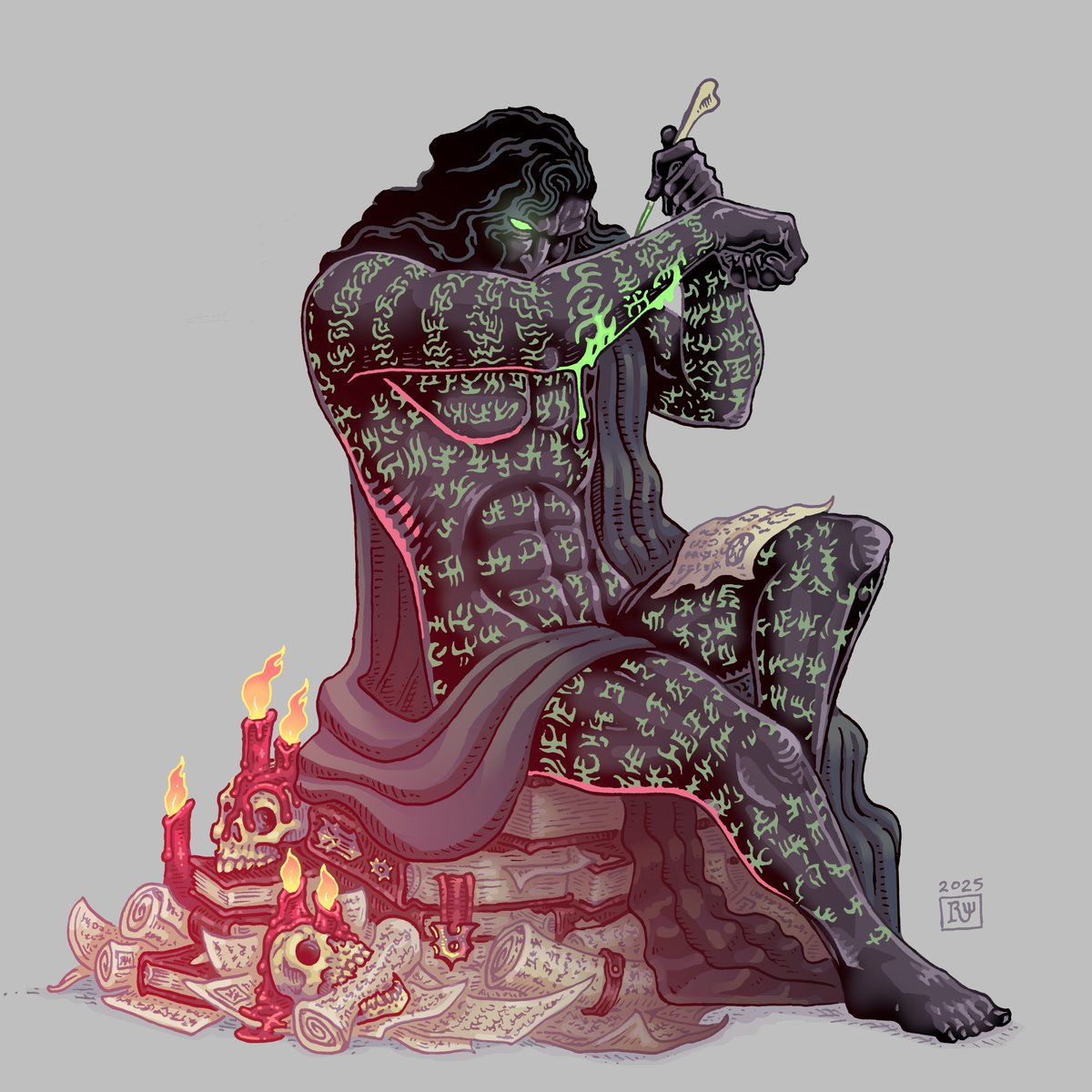 WoodrowRylan's tweet photo. "It is said that there exists a language so foul in its composition that even fiends dare not utter it, for fear of being corrupted and consumed by its fell power. For Bards that revere the power of language, there can be no greater prize, nor more fearsome weapon." https://t.co/7keLza6b5e