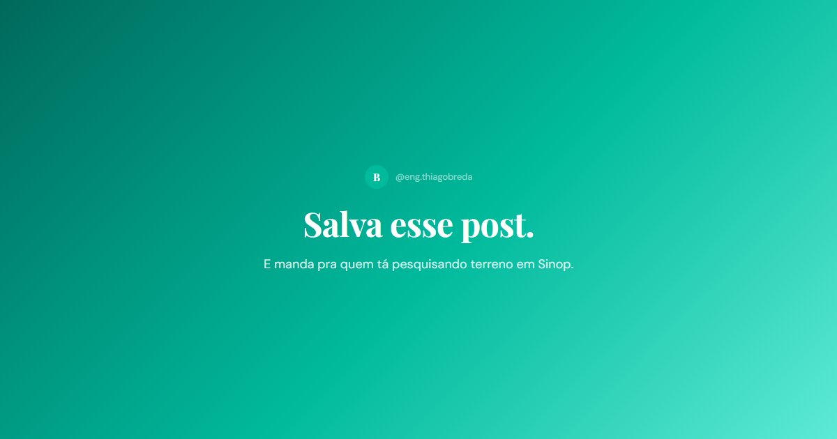 eu_thiagobreda's tweet photo. O jeito de fechar essa lacuna: sondagem de solo, projeto completo e orçamento por etapa, antes da primeira pá de cal. Manda pra quem tá pesquisando terreno em Sinop. https://t.co/FcKCNtl1fK