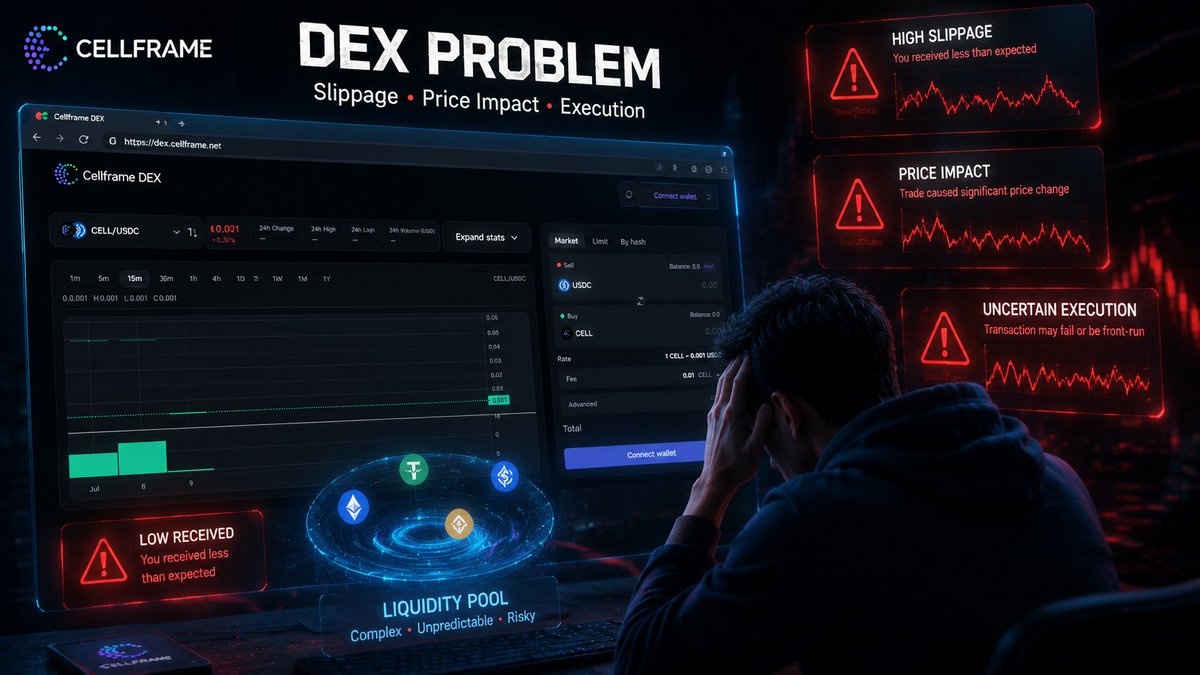 Nahason_77's tweet photo. 1) Most of Us Know This DEX Problem
Slippage, price impact, and uncertain execution are common when trading.
But what if users had more control over every trade?
A different approach is here.
@cellframenet
#Cellframe #WebDEX cellframe:native #DEX https://t.co/C20ldnO21T