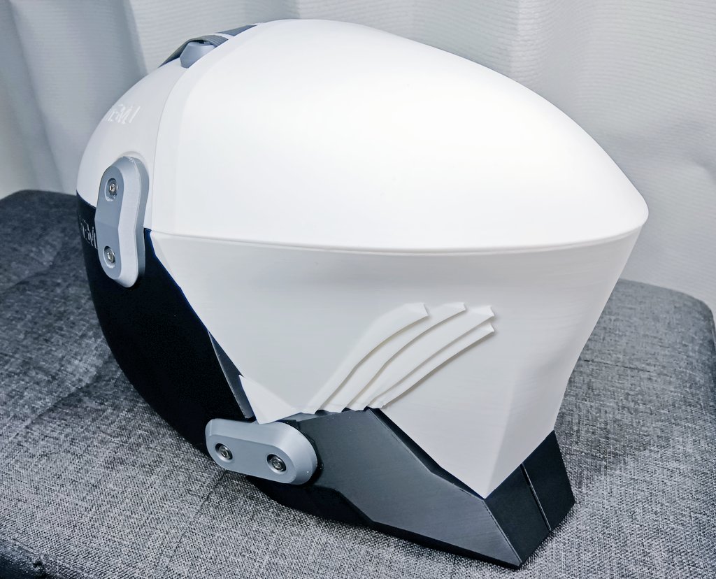 W_LIGHTNING_'s tweet photo. ノムラさんのマスク本付録のTP-Qを出力しました👍🔧
かっこいいから3Dプリンターがあってメカヘッドに興味ある人はぜひBOOTHにて🦾
EXOグローブとも相性が大変良い!
#LIVE_in_VITRO 🤖
#HEX_Crafted 🦾 https://t.co/KlNDS4FvMM