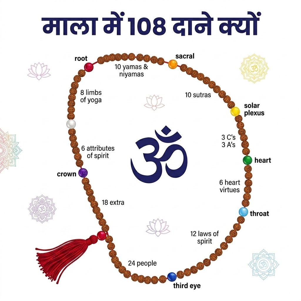 Rituverma51's tweet photo. माला में 108 दाने क्यों...??

उपासना में जप का स्थान सबसे ऊपर है। राम नाम से लेकर गायत्री मंत्र तक सभी मंत्रों का जप माला पर ही किया जाता है। माला में 108 दाने होते हैं। https://t.co/EJknVCZPA9
