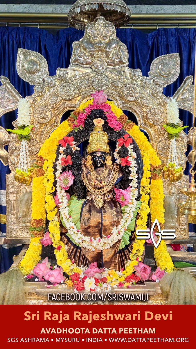 SgsSwamiji's tweet photo. • Sri Raja Rajeshwari Devi •

Avadhoota Datta Peetham, Mysuru
18 July 2026

#devi #rajarajeshwari #sgsswamiji https://t.co/yObur7W2Tk