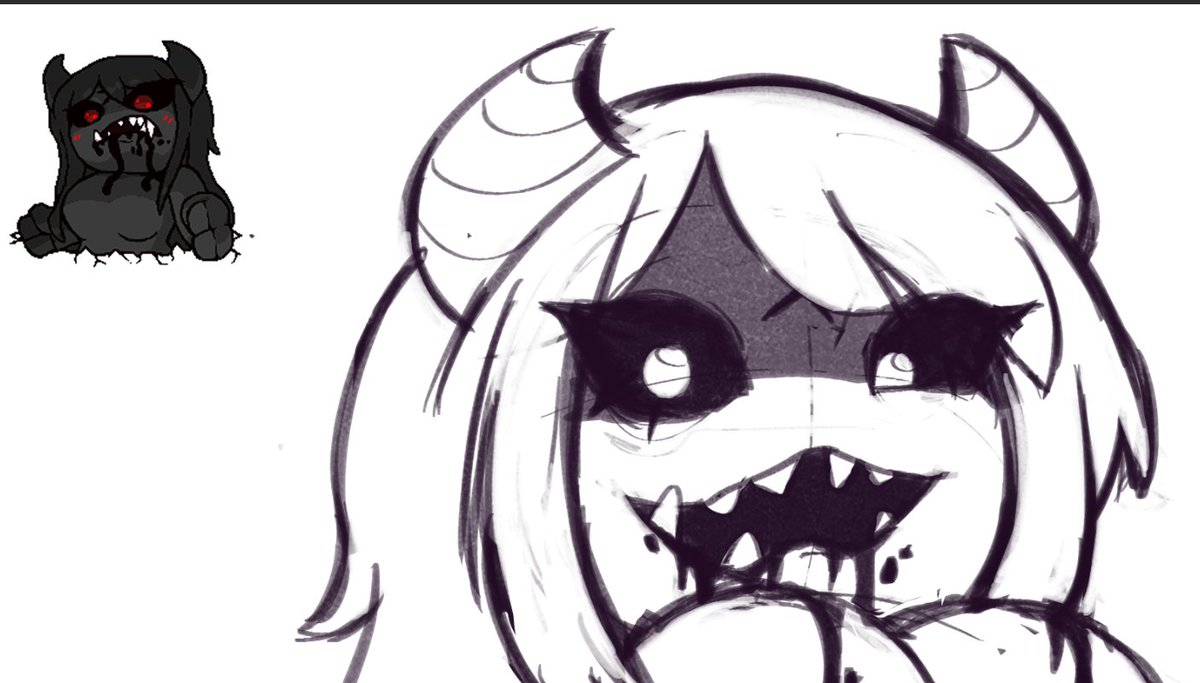 sodill_apple's tweet photo. BIG HORN (WIP)

#TBOI #thebindingofisaac #BindingOfIsaac https://t.co/Nk3oOtbQVV