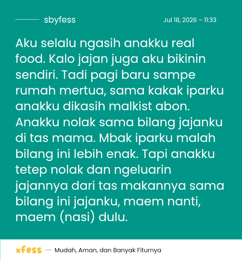 sbyfess's tweet photo. Pas kejadian aku gak ngelarang dulu -rek
Mau lihat respon anakku gimana karena aku udah sering bilang "adek pengen jajan apa bilang ya, nanti mama buatin". Pas lihat responnya gitu aku senyum dan pengen salto bahagia😭 https://t.co/K6GSeGLtcE