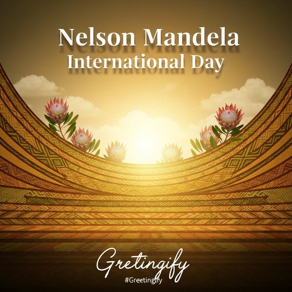 greetingify's tweet photo. Happy Nelson Mandela International Day! Wishing you a day filled with reflection, joy, and a commitment to making the world a better place. #NelsonMandelaInternationalDay #Greetingify https://t.co/MbCCv9J8kv
 #MandelaDay2026 #NelsonMandelaDay  #NelsonMandela #HumanRights https://t.co/yTU3fephGd