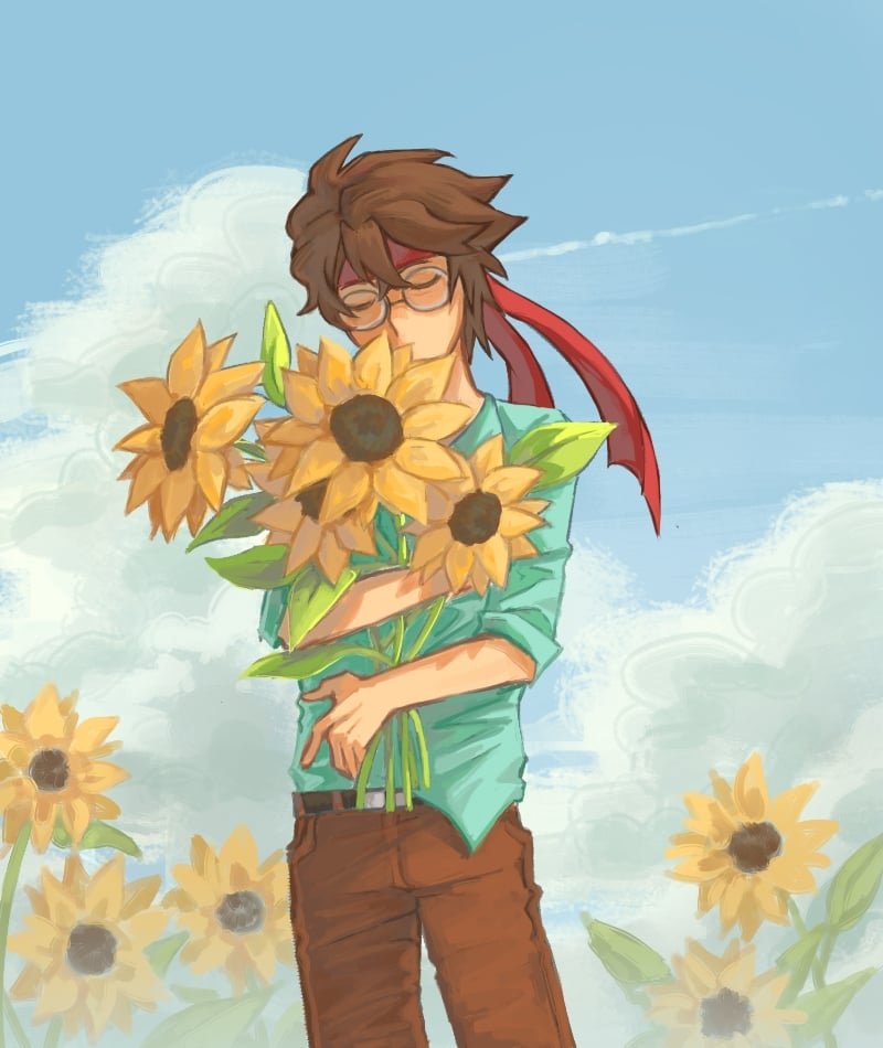 Anizlaurix1's tweet photo. Como el amarillo representa a la comunidad y los girasoles son la flor favorita de Juan, podemos adoptar oficialmente a los girasoles (y las nutrias) que se yo https://t.co/Z3P68EGjwG