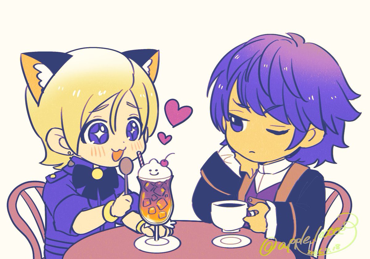 apple_latte3's tweet photo. ※リソ主♂
今回ちょっと時間が足りずにすみません…！
喫茶店デートなう！ https://t.co/P6lEUnzfAo