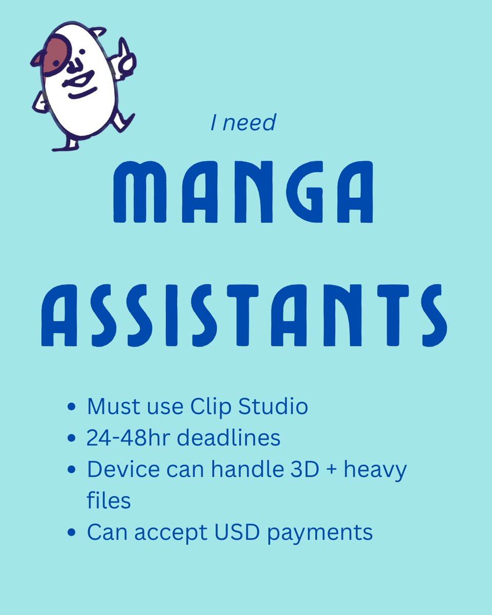 hakeism's tweet photo. I'm looking for multiple manga assistants to help with my next series

it's a paid position + multiple roles available

if you're interested, pls fill out the application form in the thread https://t.co/ptkVn0ZnOB