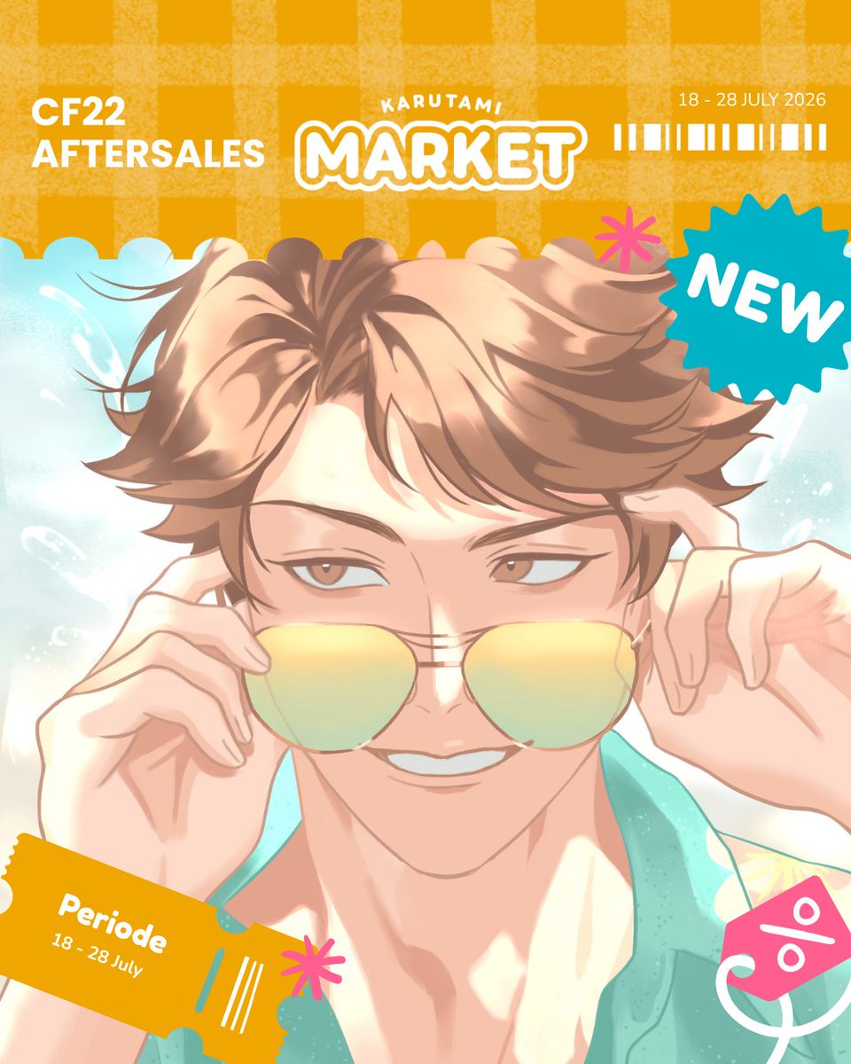 kikikatsv's tweet photo. [❤️&amp;🔁 are appreciated]
CF22 Aftersales
✦ Periode: 18-28 July 2026
✦ Fandom: Original, Haikyuu, Alien Stage, PANDAVVA

untuk pin charm &amp; hair clip PDVV ada limit karena pengerjaan manual

🔗https://t.co/F1j1AcgDLI https://t.co/2OfDEBoPlu