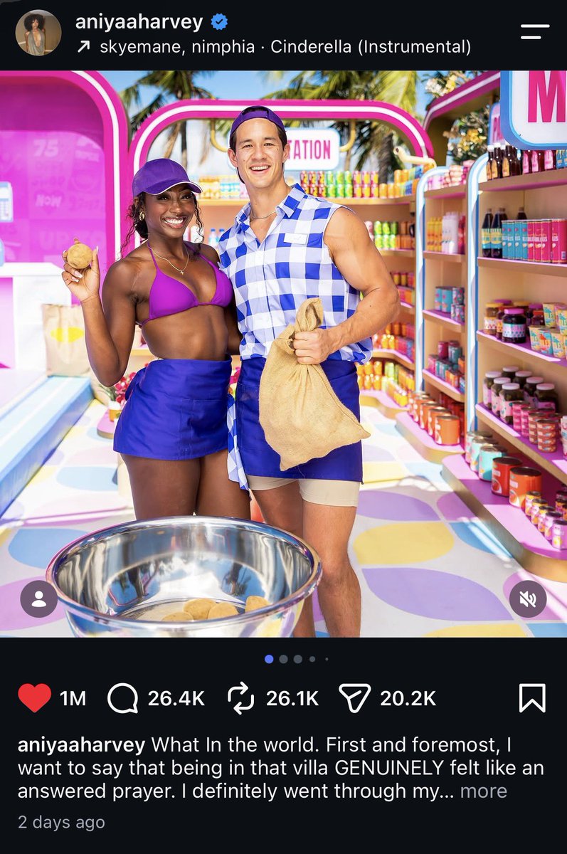 aniyasource's tweet photo. 🚨 MILESTONE ALERT 🚨 Aniya’s first Instagram post after the villa has officially surpassed 1 MILLION LIKES! 🎉Congratulations, Aniya! We are so proud of you! 🪽🤍

#AniyaHarvey 
https://t.co/nQRdibvQ0c https://t.co/mZIQzD98EI