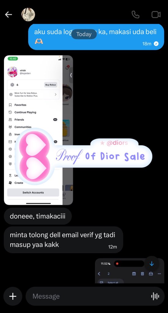 dior, jualan di ch wa tweet media