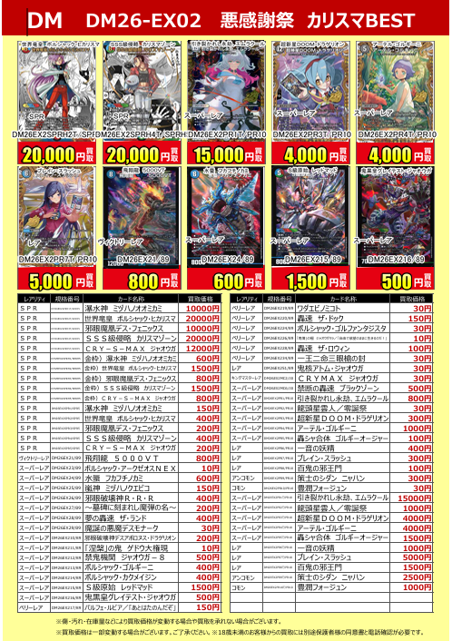 本日発売の ＃デュエルマスターズ 最新弾 ＃悪感謝祭カリスマBEST の